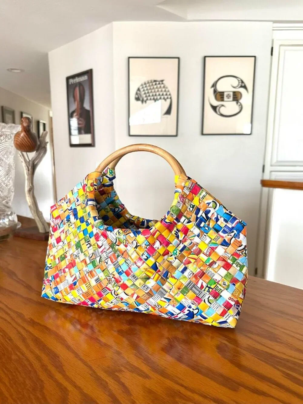 Recycled Juice Box Purse Handbag - Picture 9 of 13